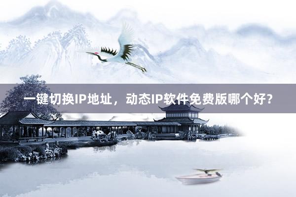 一键切换IP地址，动态IP软件免费版哪个好？