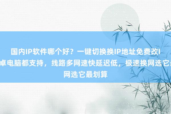 国内IP软件哪个好？一键切换换IP地址免费改IP，安卓电脑都支持，线路多网速快延迟低，极速换网选它最划算