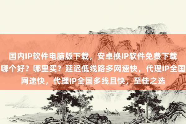 国内IP软件电脑版下载，安卓换IP软件免费下载，手机版一键切换，哪个好？哪里买？延迟低线路多网速快，代理IP全国多线且快，至佳之选