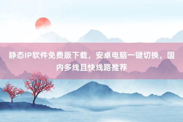 静态IP软件免费版下载，安卓电脑一键切换，国内多线且快线路推荐