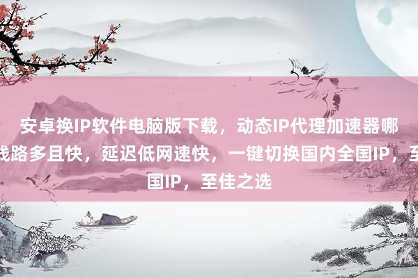 安卓换IP软件电脑版下载，动态IP代理加速器哪里买？线路多且快，延迟低网速快，一键切换国内全国IP，至佳之选
