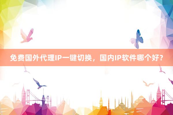 免费国外代理IP一键切换，国内IP软件哪个好？